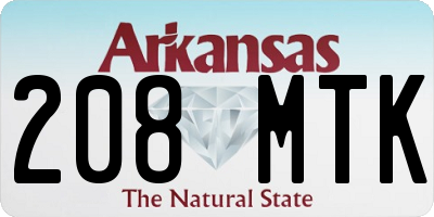AR license plate 208MTK