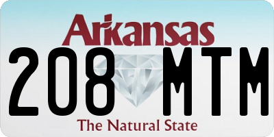 AR license plate 208MTM