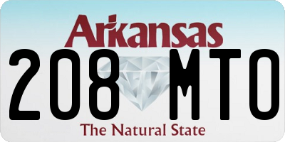 AR license plate 208MTO