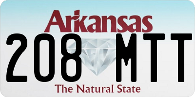AR license plate 208MTT