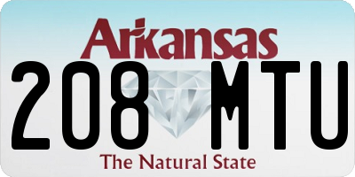 AR license plate 208MTU