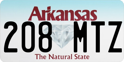 AR license plate 208MTZ