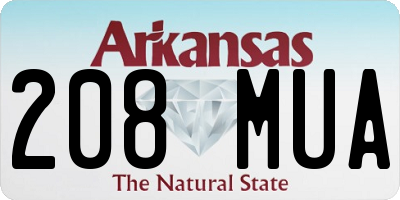 AR license plate 208MUA
