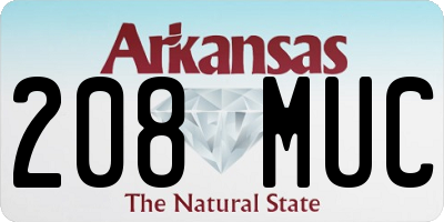 AR license plate 208MUC