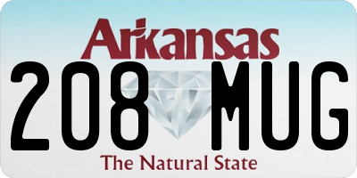 AR license plate 208MUG