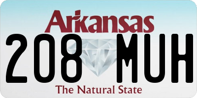 AR license plate 208MUH