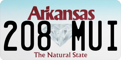 AR license plate 208MUI