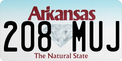 AR license plate 208MUJ