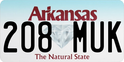 AR license plate 208MUK
