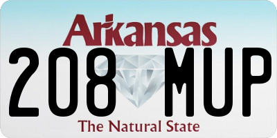 AR license plate 208MUP