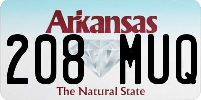 AR license plate 208MUQ