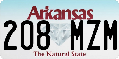 AR license plate 208MZM