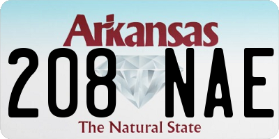 AR license plate 208NAE