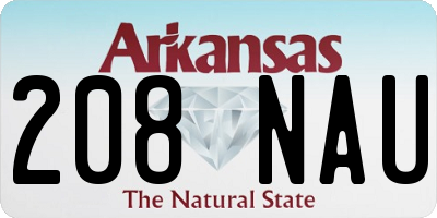 AR license plate 208NAU