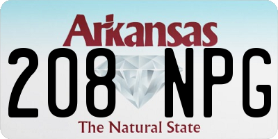 AR license plate 208NPG