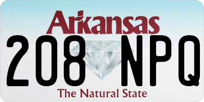 AR license plate 208NPQ