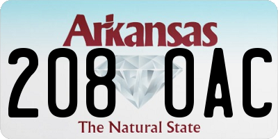 AR license plate 208OAC
