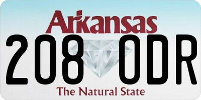 AR license plate 208ODR