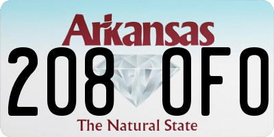 AR license plate 208OFO