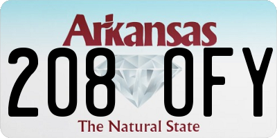 AR license plate 208OFY