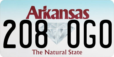 AR license plate 208OGO