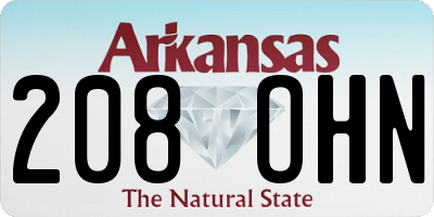 AR license plate 208OHN