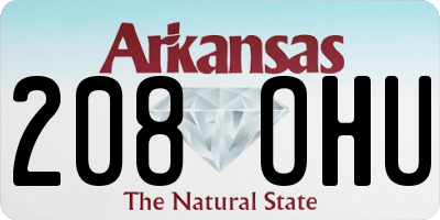 AR license plate 208OHU
