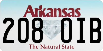 AR license plate 208OIB