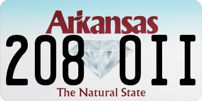AR license plate 208OII