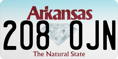 AR license plate 208OJN