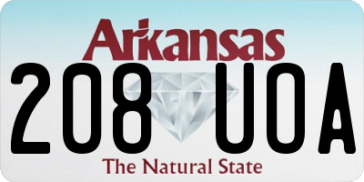 AR license plate 208UOA
