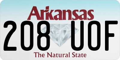 AR license plate 208UOF
