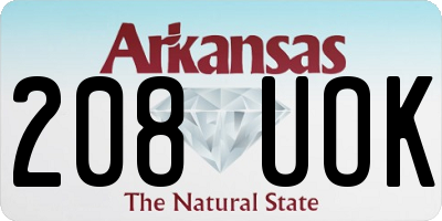 AR license plate 208UOK