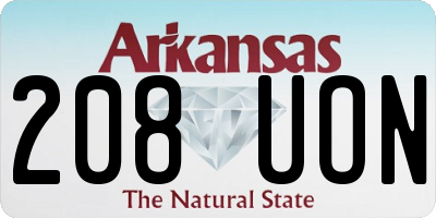 AR license plate 208UON