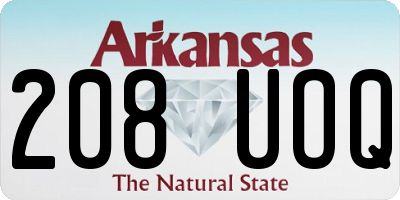 AR license plate 208UOQ