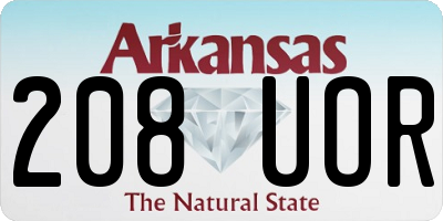 AR license plate 208UOR