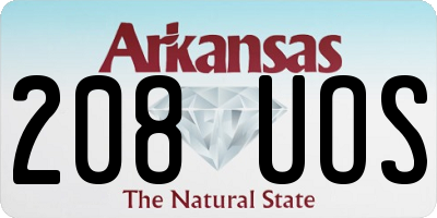 AR license plate 208UOS
