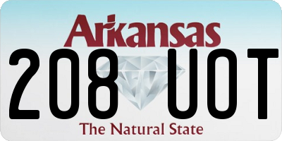 AR license plate 208UOT