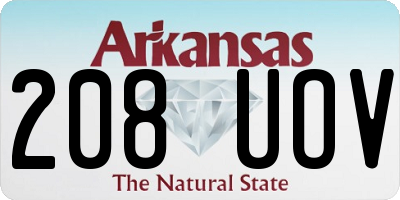 AR license plate 208UOV