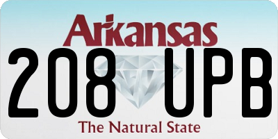AR license plate 208UPB
