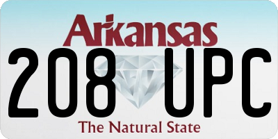 AR license plate 208UPC