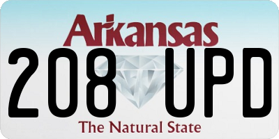 AR license plate 208UPD
