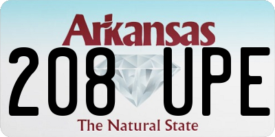 AR license plate 208UPE