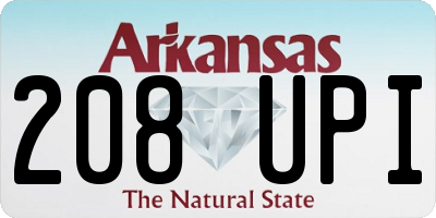AR license plate 208UPI