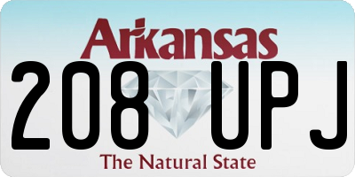 AR license plate 208UPJ