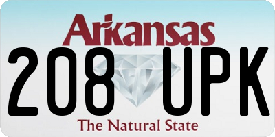 AR license plate 208UPK