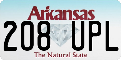 AR license plate 208UPL