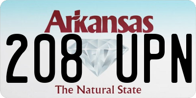 AR license plate 208UPN