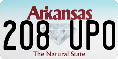 AR license plate 208UPO