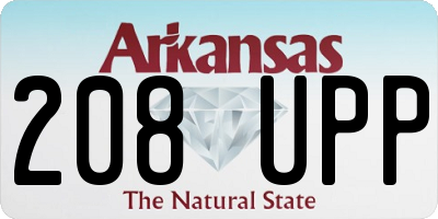 AR license plate 208UPP